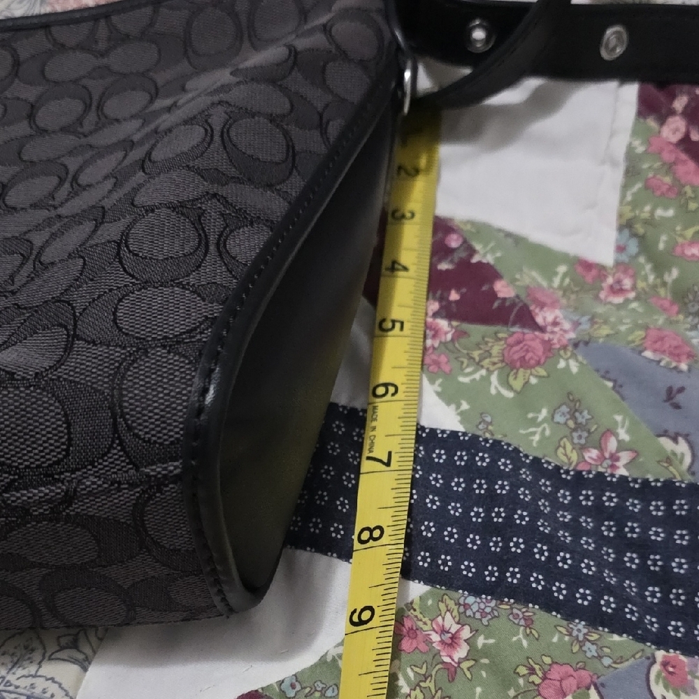 Coach Black and Gray Signature Tote - Picture 5 of 5